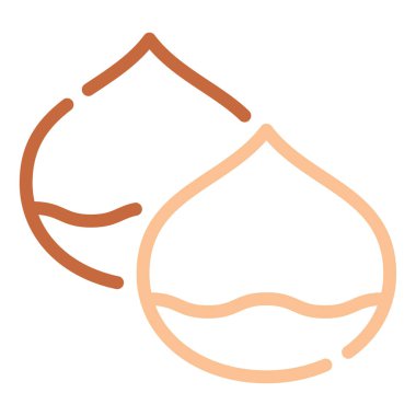 Chestnuts Icon, Simple Illustration Isolated on White Background