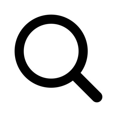 Arama Simgesi, Basit Görüntü Beyaz Arkaplanda İzole Edildi