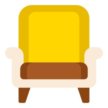 Chair Icon, Simple Illustration Isolated on White Background
