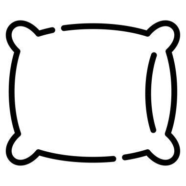 Pillow Icon, Simple Illustration Isolated on White Background