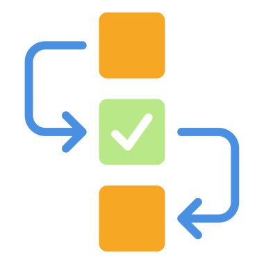 Çalışma Akımı Simgesi, Basit Görüntü Beyaz Arkaplanda İzole Edildi