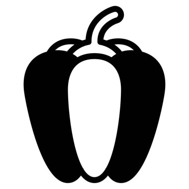 Chili Simgesi, Beyaz Arkaplanda İzole Edilmiş Basit Resimler