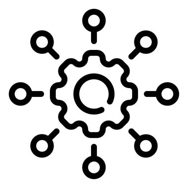 Integration Icon, Simple Illustration Isolated on White Background