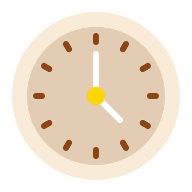 Saat Simgesi, Beyaz Arkaplanda İzole Edilmiş Basit Resimler