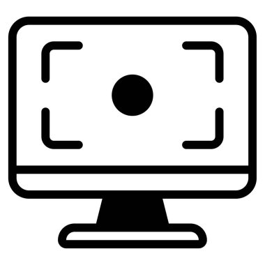 Ekran Kayıt Simgesi, Basit Görüntü Beyaz Arkaplanda İzole Edildi