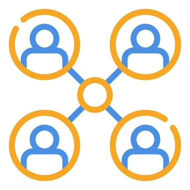 Collaboration Icon, Simple Illustration Isolated on White Background 