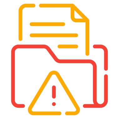 Data Breach Icon, Simple Illustration Isolated on White Background