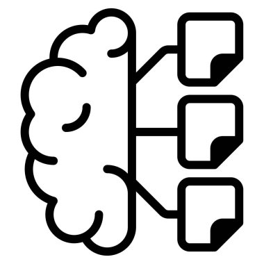 Öngörü Modeli Simgesi, Basit Görüntü Beyaz Arkaplanda İzole Edildi