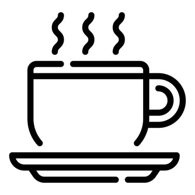 Kahve Simgesi, Basit Görüntü Beyaz Arkaplanda İzole Edildi