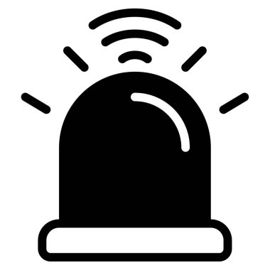 Akıllı Alarm Simgesi, Beyaz Arkaplanda İzole Edilmiş Basit Resimler