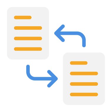 Belge Paylaşımı Simgesi, Basit Görüntü Beyaz Arkaplanda İzole Edildi