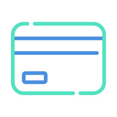 Card Icon, Simple Illustration Isolated on White Background