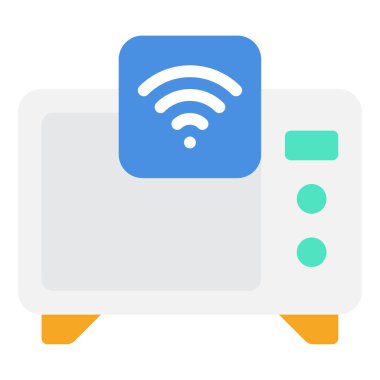 Smart Appliances Icon, Simple Illustration Isolated on White Background 