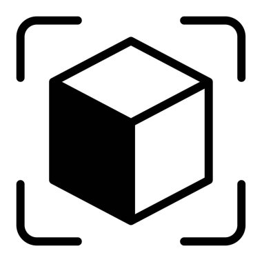 Augmented Reality Icon, Simple Illustration Isolated on White Background