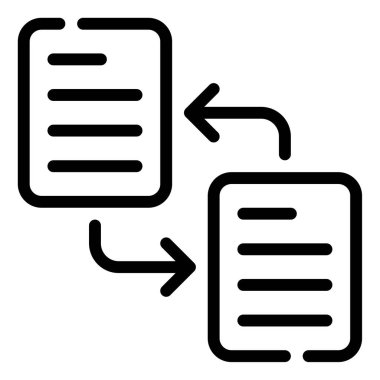 Belge Paylaşımı Simgesi, Basit Görüntü Beyaz Arkaplanda İzole Edildi