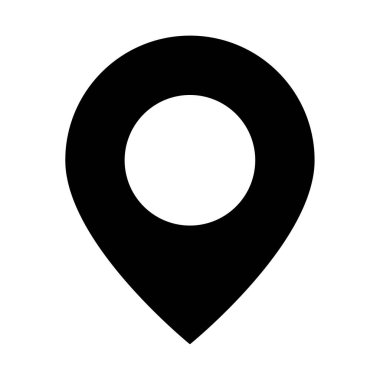 Harita Simgesi, Basit Görüntü Beyaz Arkaplanda İzole Edildi