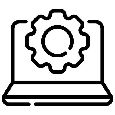 Digital Tools Icon, Simple Illustration Isolated on White Background