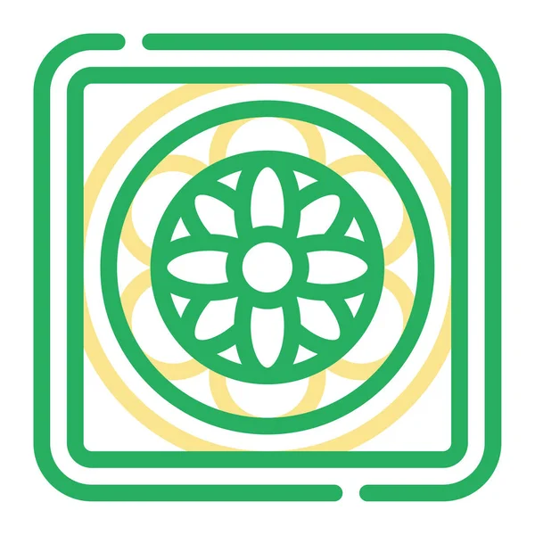 Mozaik Döşeme Simgesi, Basit Görüntü Beyaz Arkaplanda İzole Edildi 