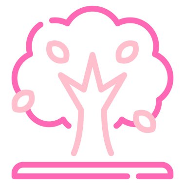 Baharda yaprakları ve dalları olan Pembe Çiçek Ağacı