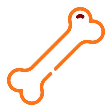 Turuncu çizgili ve kırmızı çizgili Çizgi Kemik Çizimi