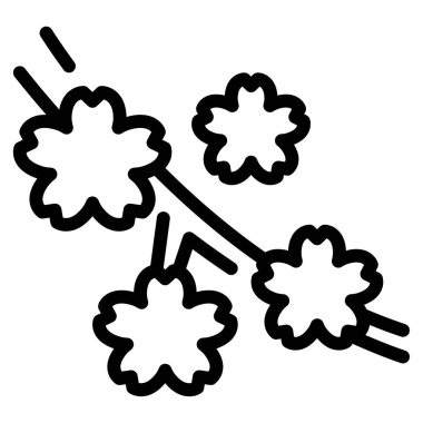 Çiçekleri ve dalları açan Kiraz Çiçeği Yolu