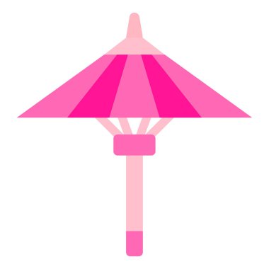 Dekoratif tasarımlı Pembe Kiraz Çiçeği Şemsiyesi