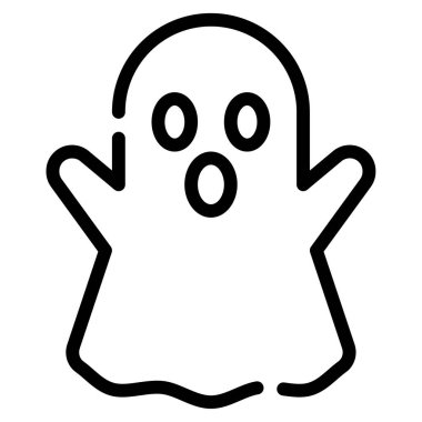 Şaşırmış ifadeyle Hayalet 'in basit bir taslağı