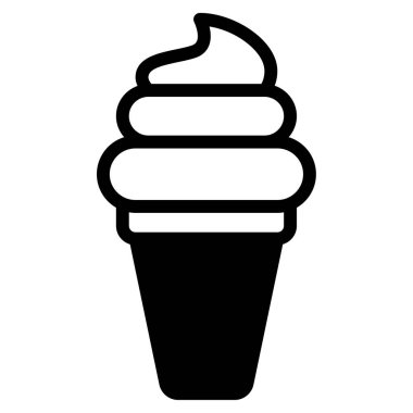 Üstünde girdap olan siyah beyaz dondurma külahı.