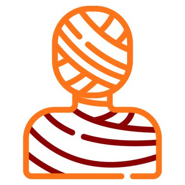 Bandajlara sarılı annemin resmi.