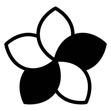 Dört yapraklı siyah beyaz çiçek tasarımı