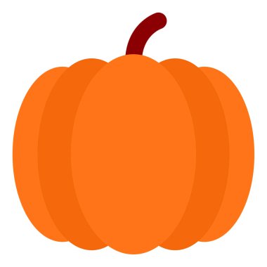 Kahverengi saplı parlak turuncu balkabağı