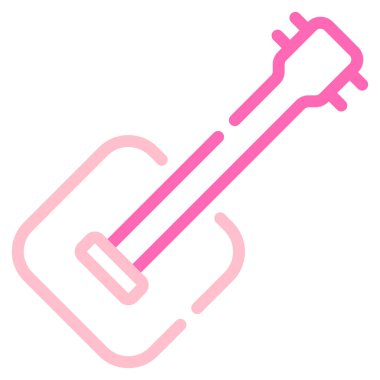 Geleneksel müzik enstrümanının pembe hali