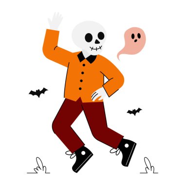 İskelet Kostümlü Dansçı