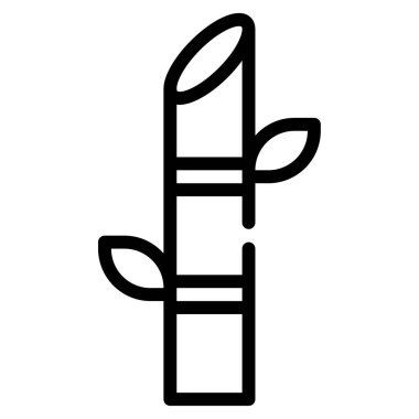 Bambu simgesi, vektör illüstrasyonu