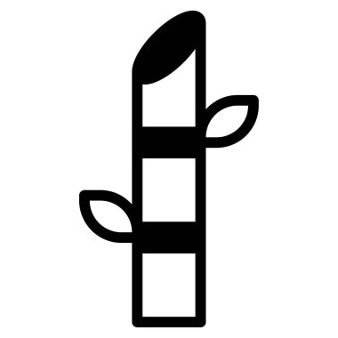 Bambu simgesi, vektör illüstrasyonu