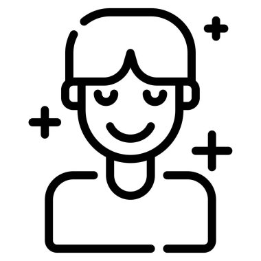 avatar yüz simgesi ana hatları ile. Sakin