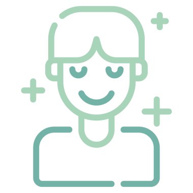 avatar yüz simgesi ana hatları ile. Sakin