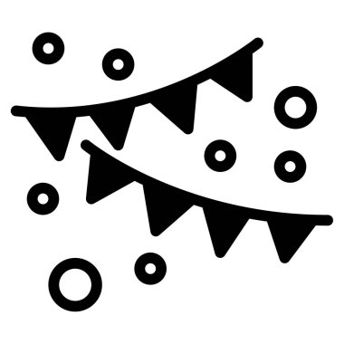 parti vektör simgesi. Festival simgesi beyaz arkaplanda izole edildi.