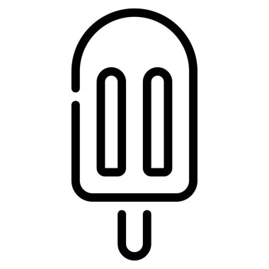 Dondurma web simgesi, taslak biçimi, vektör tasarımı