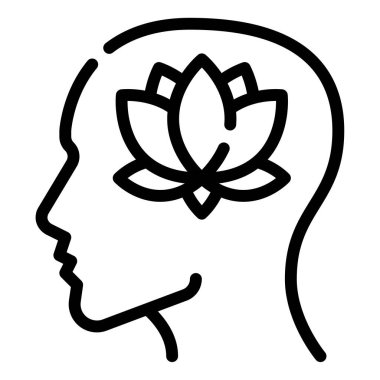 Farkındalık web çizgisi simgesi, vektör tasarımı