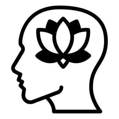 Farkındalık web çizgisi simgesi, vektör tasarımı