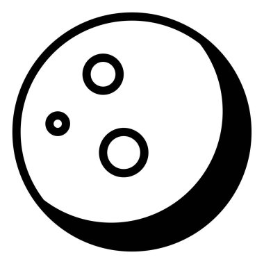 Ay web simgesi basit tasarım, vektör illüstrasyonu