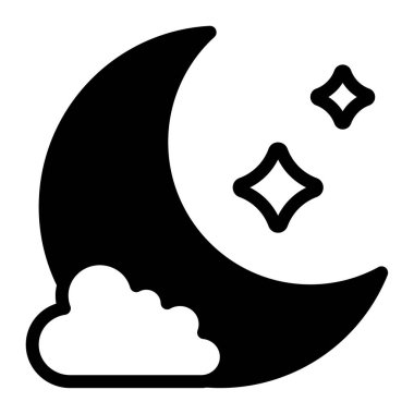 Gece Ağı simgesi basit tasarım, vektör illüstrasyonu