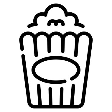 patlamış mısır web simgesi, basit biçim vektör illüstrasyonu