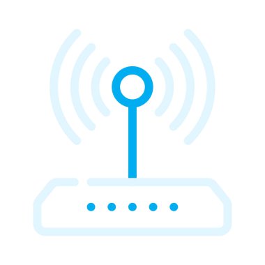 Erişim noktası simgesi, beyaz arkaplanda izole edilmiş basit illüstrasyon