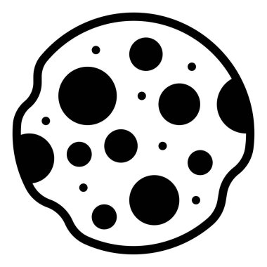 Asteroid web simgesi, beyaz arkaplanda izole edilmiş basit bir illüstrasyon