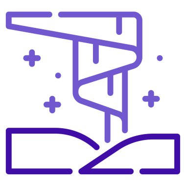 Aurora web simgesi, beyaz arkaplanda izole edilmiş basit bir illüstrasyon