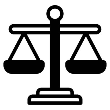 Denge web simgesi, beyaz arkaplanda izole edilmiş basit illüstrasyon