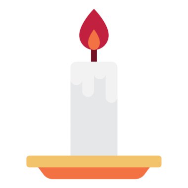 Mum web simgesi, beyaz arkaplanda izole edilmiş basit illüstrasyon