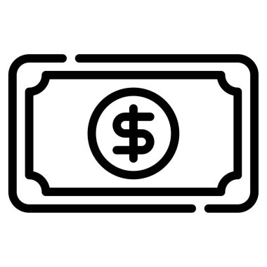 Cash web simgesi, beyaz arkaplanda izole edilmiş basit illüstrasyon